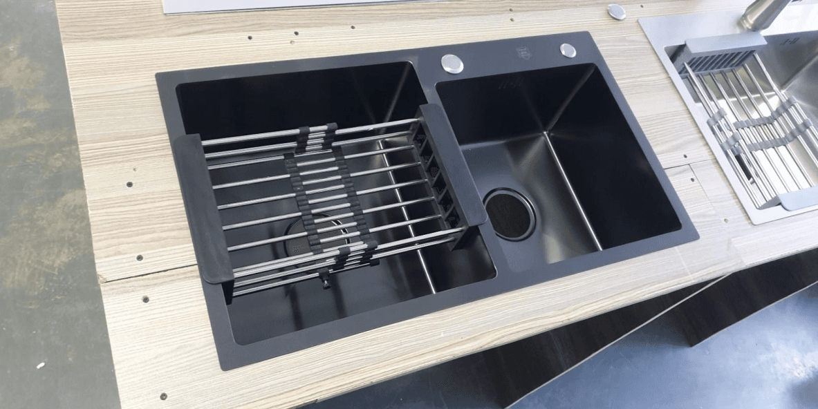 Black Double SUS 304 Sink