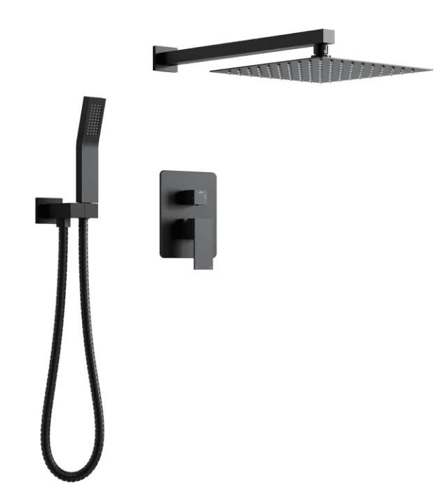 Black Concealed Shower